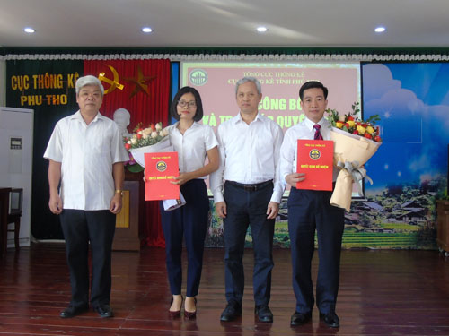 Lễ công bố và trao các quyết định bổ nhiệm Lãnh đạo Cục Thống kê tỉnh Phú Thọ