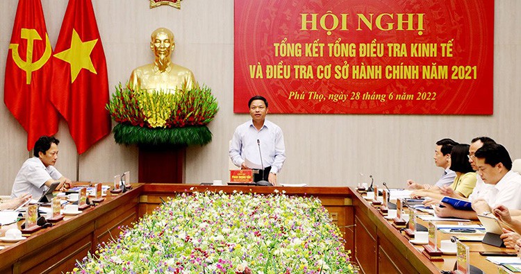 Ban Chỉ đạo Tổng điều tra kinh tế và Điều tra cơ sở hành chính tỉnh Phú Thọ tổ chức hội nghị tổng kết công tác Tổng điều tra năm 2021